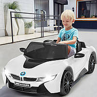 Дитячий електромобіль БМВ «BMW i8 COUPE» білий (різні кольори). JE1001EBLR-1. Ліцензія.