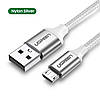 Кабель зарядний Ugreen Micro USB 2.0 5V2.4A 3M Silver (US290), фото 3