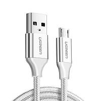 Кабель зарядный Ugreen Micro USB 2.0 5V2.4A 1M Silver (US290)