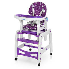Стільчик для годування BAMBI M 1563-9, трансформер, 3 в 1, фіолетовий