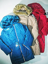 Куртка-пальто для дівчаток на хутряній підкладці, розміри 11/12,13/14 років, Nature, арт. 2684