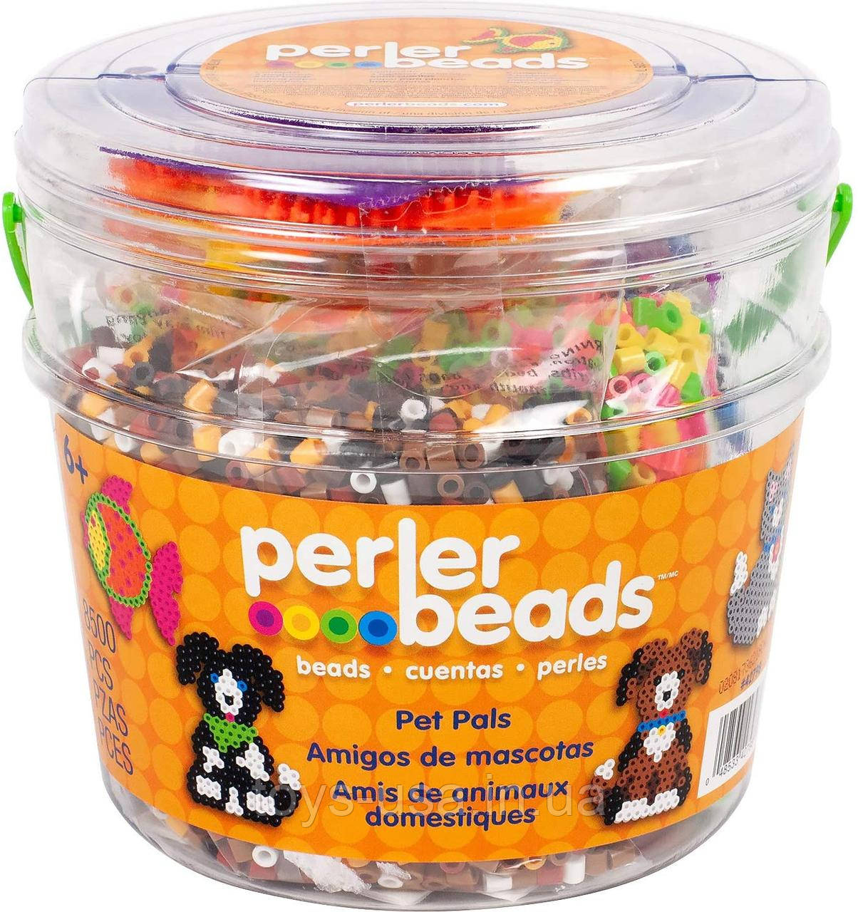 Термомозаіка Перлер вихованці 8500 намистинок Perler pet pals assorted fuse bead bucket, фото 1