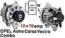 Вакуумний насос на генератор Hitachi OPEL Astra, Combo, Corsa, Vectra, фото 6