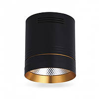 Накладной светодиодный светильник Feron AL542 COB 10W (черный+золото)
