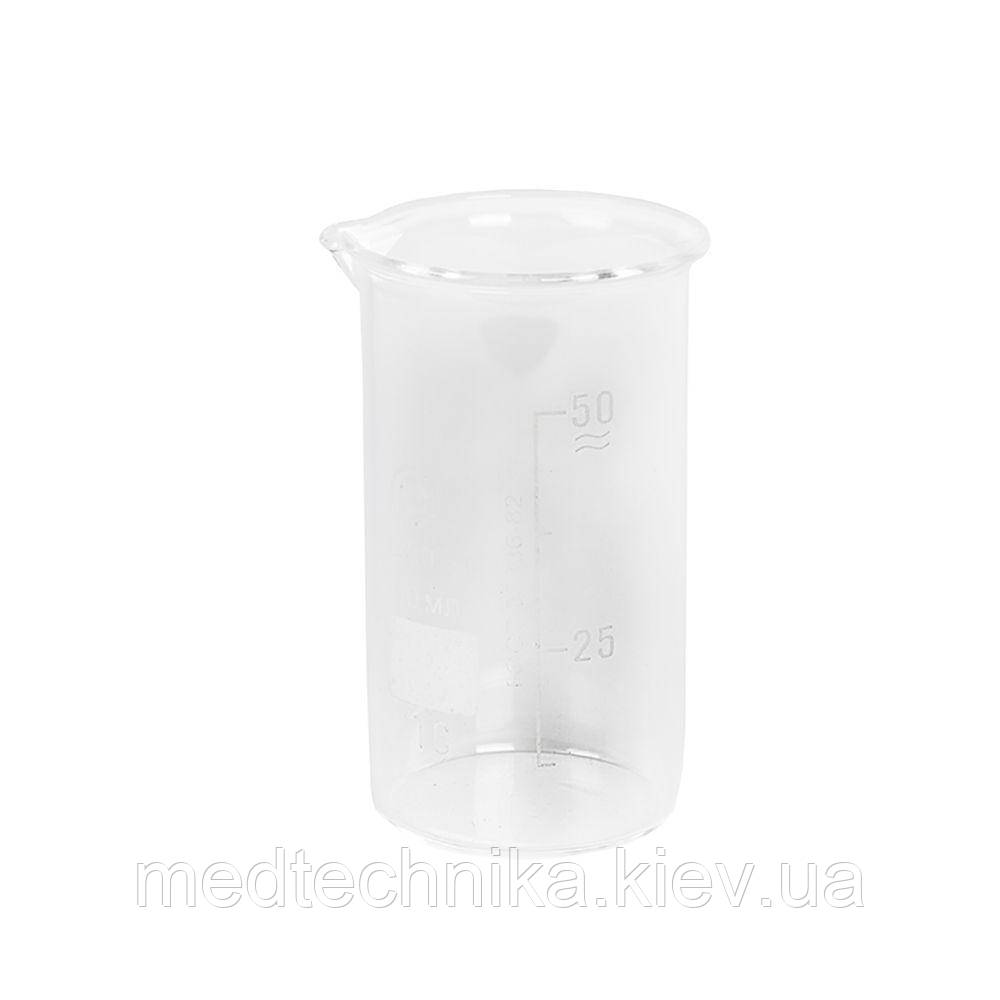 Стеклянный мерный стакан Eximlab, 50 мл, цена 37 грн — Prom.ua (ID ...