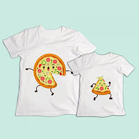 Парные футболки с принтом "Пицца" Push IT