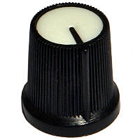 Ручка AG3 для потенціометра чорна з білою вставкою