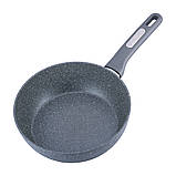 Сотейник Kamille 24см з гранітним покриттям з литого алюмінію для індукції і газу KM-4292GR, фото 6