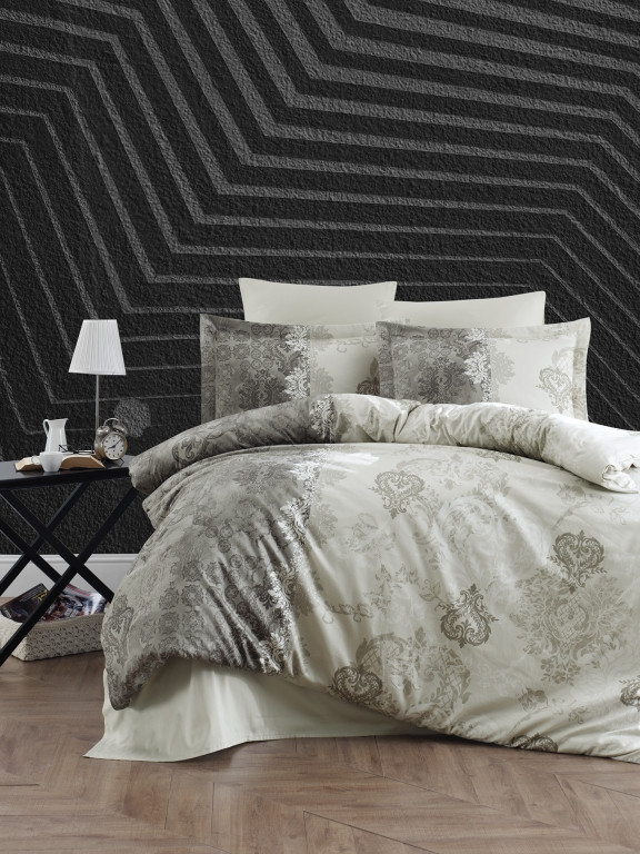 Постільна білизна сатин First Choice Cotton Satin Lona Haki Туреччина двоспальний євро 200х220см