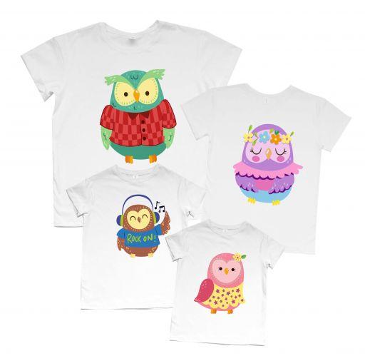 Футболки Фемілі Лук Family Look для всієї родини "Сови" Push IT