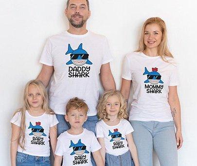 Футболки Фемілі Лук Family Look для всієї родини "Shark" Push IT