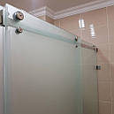 Перегородка для ванної розсувна з двома глухими частинами, фото 4