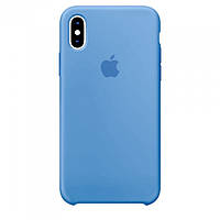 Силиконовый чехол Apple Silicone Case для iPhone XR голубой с открытым низом