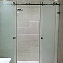 Перегородка для ванної розсувна з двома дверима і дві глухі частини, фото 6