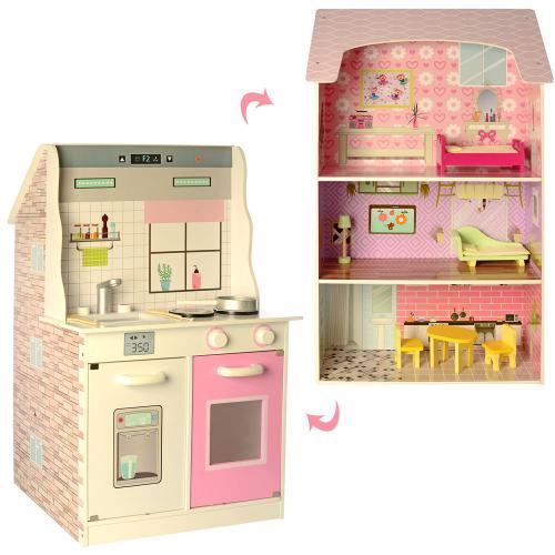 Дитячий будиночок для ляльок MD 2578 з кухнею