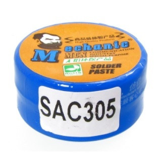 Паяльна паста BGA безсвинцева MECHANIC SAC305, 20 г, 217°C (Sn 96,5%, Ag 3%, Cu 0,5%), фото 1