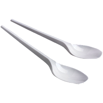 Одноразовая столовая ложка белого цвета, 90 шт/уп