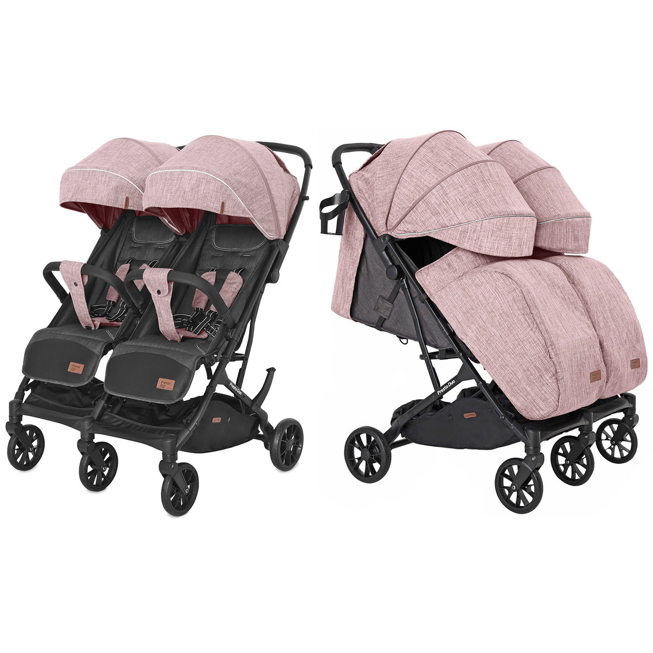 Коляска прогулочная CARRELLO Presto Duo CRL-5506 Cherry Pink +дощовик