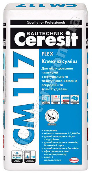 Клей для плитки Ceresit СМ 117 (Церезит СМ117) 25кг