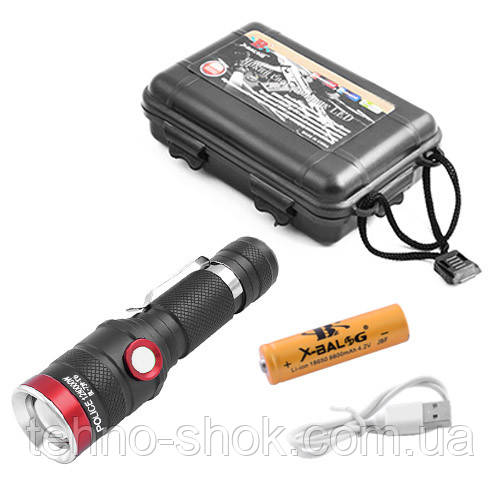 Ліхтар Police 739-T6, ЗП microUSB, 1x18650, zoom