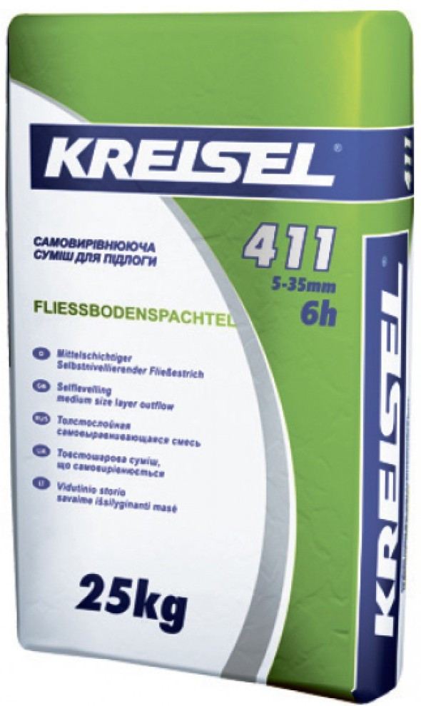 Самовыравнивающееся суміш для підлоги Kreisel 411 (Крайзель) 5-35мм 25кг