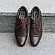 Шкіряне взуття на літо коричневого кольору туфлі, фото 3