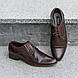 Шкіряне взуття на літо коричневого кольору туфлі, фото 4