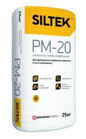 Штукатурка гіпсова універсальна Siltek PM-20 Про (Сілтек 20), машинна штукатурка 25 кг