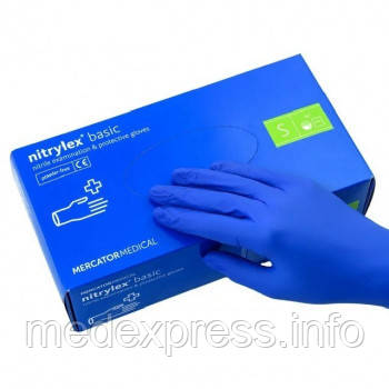 Нитриловые перчатки одноразовые Mercator Medical Nitrylex Basic ...
