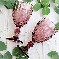 Бокал Кубок DS Vintage Pink для вина 300 мл 1 шт кубок Розовый
