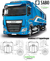 Новое поступление пневмоподушек SABO для автомобилей DAF XF106/CF от 13-, Euro 6