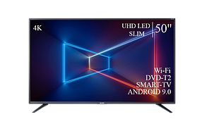 Функціональний телевізор Sharp 50" Smart-TV/DVB-T2/USB АДАПТИВНИЙ UHD,4K/Android 13.0