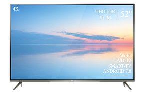 Функціональний телевізор TCL 52" Smart-TV/DVB-T2/USB Android 13.0.0 АДАПТИВНИЙ 4К/UHD