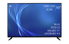 Функціональний телевізор Bravis 50" Smart-TV/DVB-T2/USB АДАПТИВНИЙ UHD,4K/Android 13.0