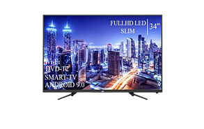 Функціональний телевізор JVC 34" Smart-TV/Full HD DVB-T2+USB Android 13.0