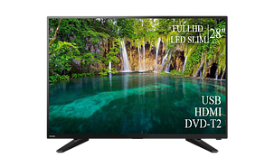 Функціональний телевізор Toshiba 28" FullHD+DVB-T2+USB