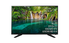 Функціональний телевізор Toshiba 34" Smart-TV/Full HD DVB-T2+USB Android 13.0