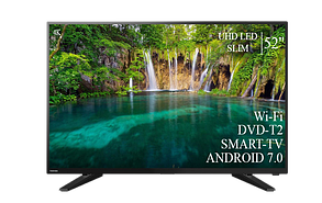 Функціональний телевізор Toshiba 52" Smart-TV+DVB-T2+USB Android 13.0.0 АДАПТИВНИЙ 4К/UHD