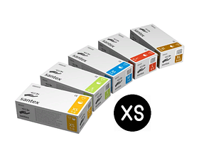 Рукавички латексні опудрені Mercator Medical Santex розмір XS 50 пар