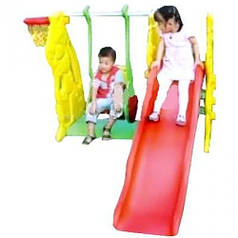 M0260 Гірка-гойдалка пластикова + кільце баскетбольне 