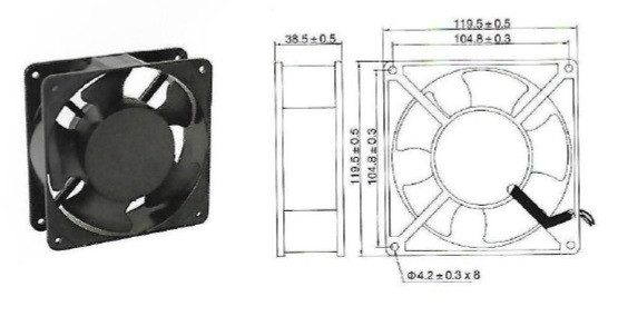 Вентилятор осевой DS120