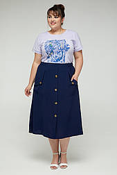 Спідниця Пауліна синій (100187) 50