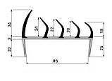 Дверний Ущільнювач (ущільнюючий профіль) 85мм Італія, фото 2