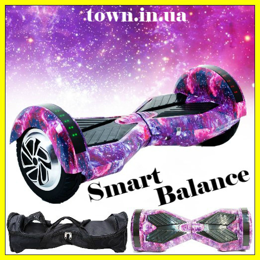 Гироскутер Smart Balance Wheel 8 дюймів рожевий космос для дітей і дорослих
