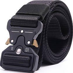 Посилений Ремінь Тактичний з Швидкознімною Пряжкою. Ремінь 140х4см Cobra Tactical Belt (чорний)