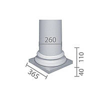 База колонны из гипса, гипсовая база, основание для колонны б-66 1/2 (энтазис)