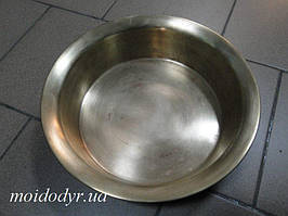 Мідний, латунний тазик, кухонна мийка, умивальник, рукомийник, раковина (діаметр 355 мм, дно 270 мм)