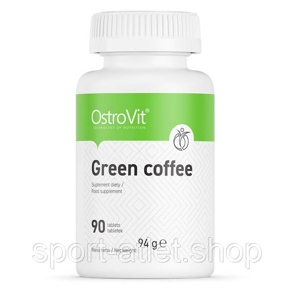 Натуральна добавка OstroVit Green Coffee, 90 таблеток, ТЕРМІН 06.21, фото 1