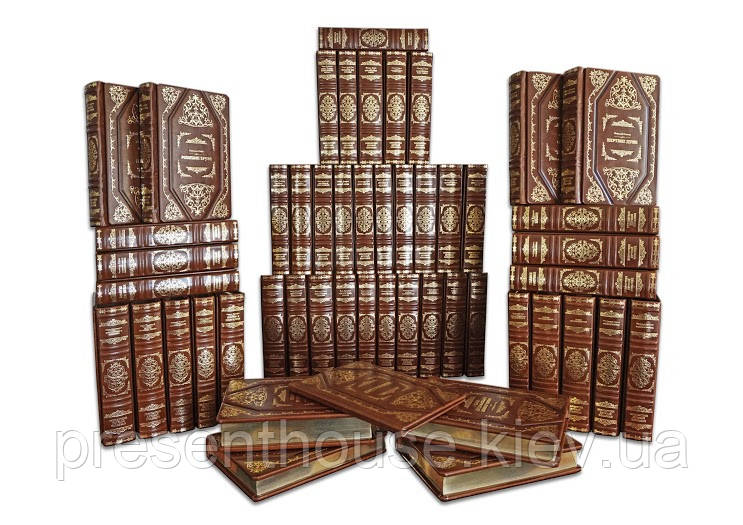 Бібліотека дитячої класики (у 50 томах)   у шкіряній палітурці, фото 1