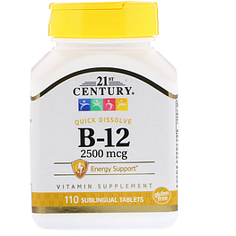 B-12 2500 мкг 21st Century 110 таблеток